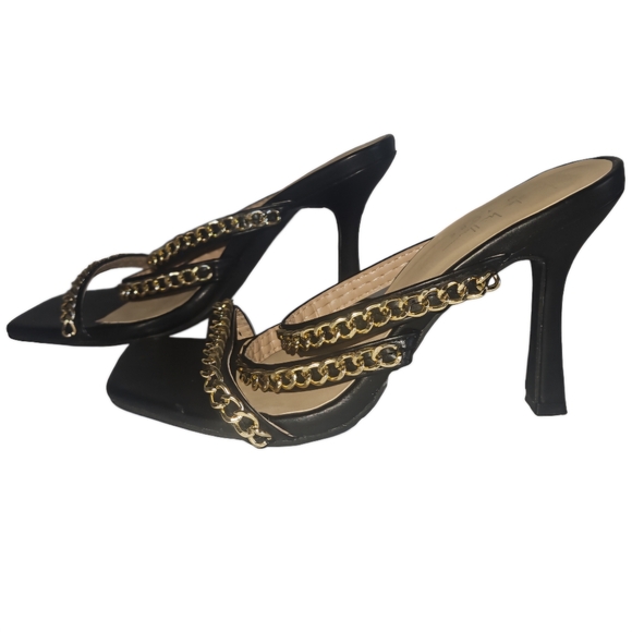 Nicole Miller Gold Chain Sandal - Picture 6 of 12